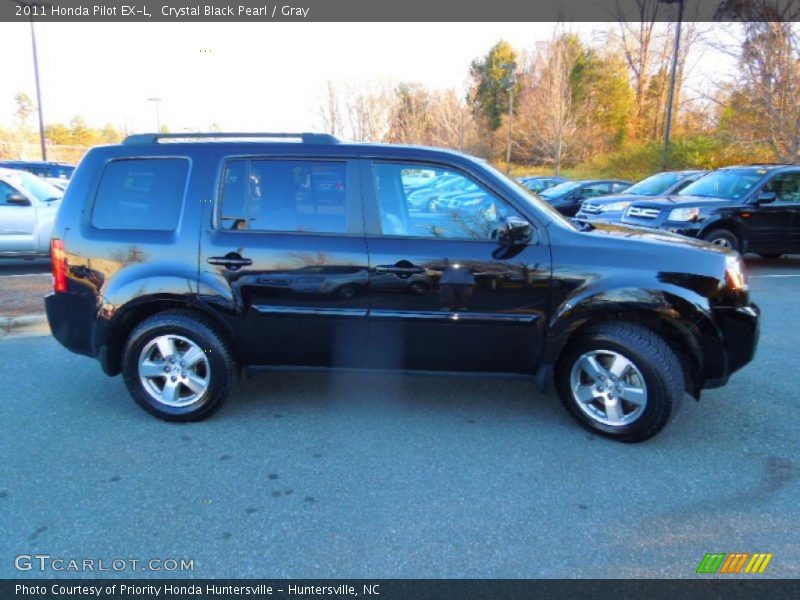 Crystal Black Pearl / Gray 2011 Honda Pilot EX-L