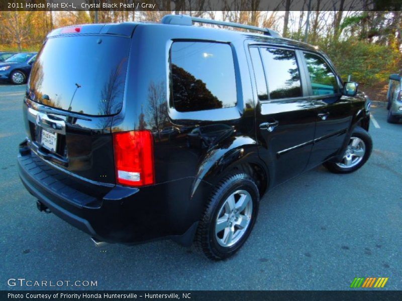 Crystal Black Pearl / Gray 2011 Honda Pilot EX-L