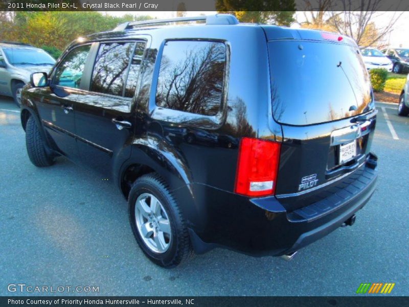 Crystal Black Pearl / Gray 2011 Honda Pilot EX-L