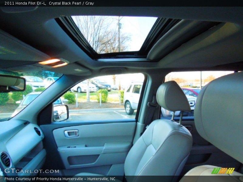 Crystal Black Pearl / Gray 2011 Honda Pilot EX-L