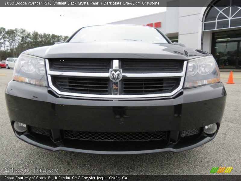 Brilliant Black Crystal Pearl / Dark Slate Gray/Light Graystone 2008 Dodge Avenger R/T