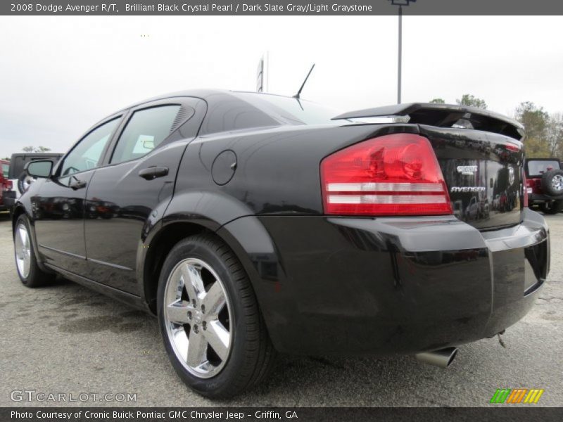 Brilliant Black Crystal Pearl / Dark Slate Gray/Light Graystone 2008 Dodge Avenger R/T