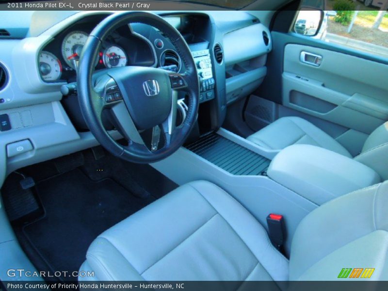 Crystal Black Pearl / Gray 2011 Honda Pilot EX-L