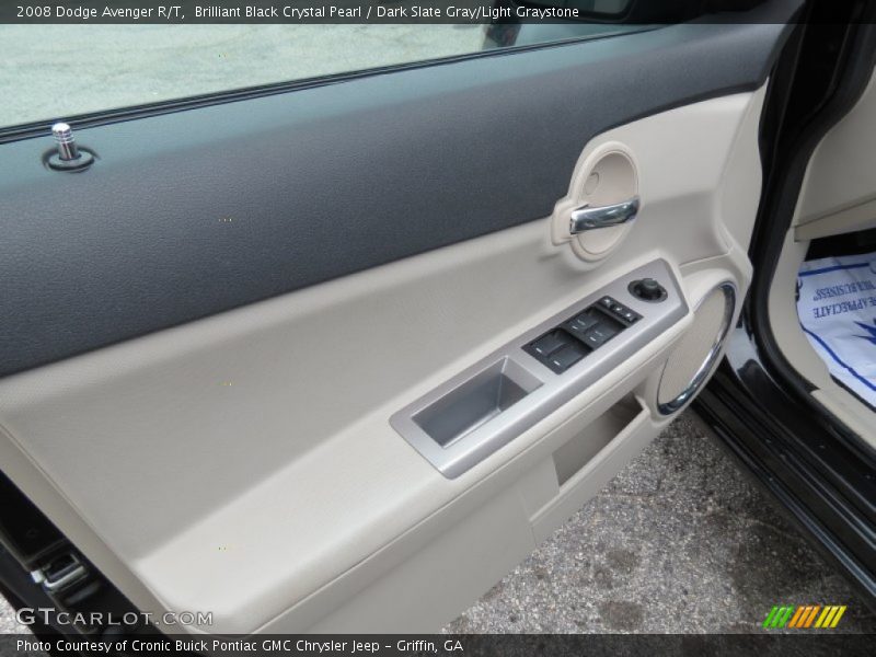 Brilliant Black Crystal Pearl / Dark Slate Gray/Light Graystone 2008 Dodge Avenger R/T