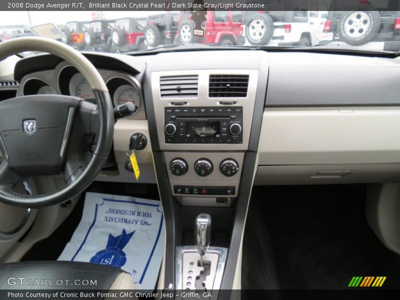 Brilliant Black Crystal Pearl / Dark Slate Gray/Light Graystone 2008 Dodge Avenger R/T