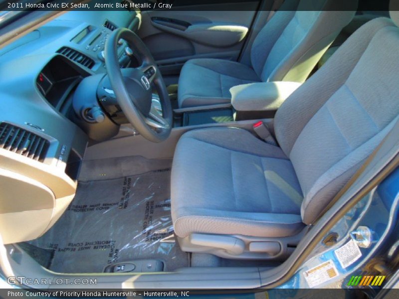 Atomic Blue Metallic / Gray 2011 Honda Civic EX Sedan