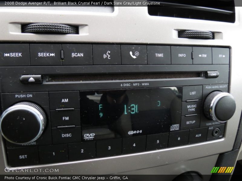 Brilliant Black Crystal Pearl / Dark Slate Gray/Light Graystone 2008 Dodge Avenger R/T