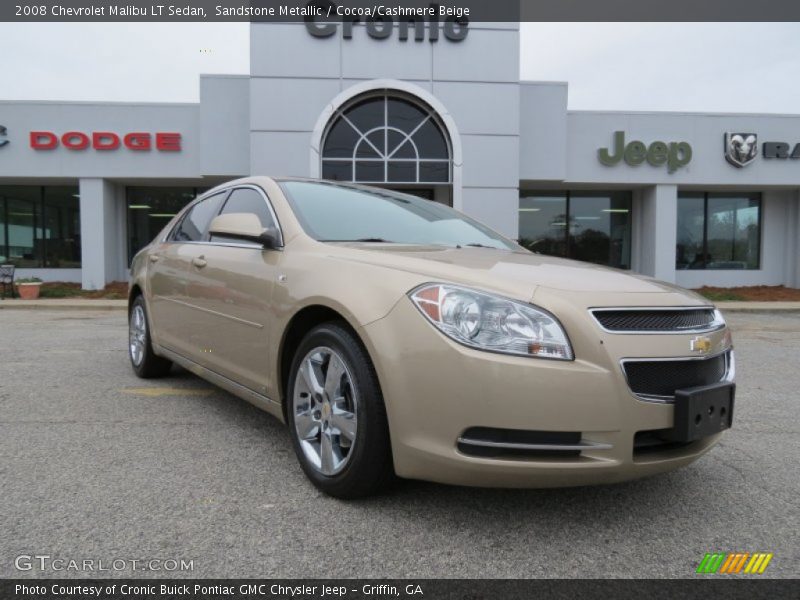 Sandstone Metallic / Cocoa/Cashmere Beige 2008 Chevrolet Malibu LT Sedan