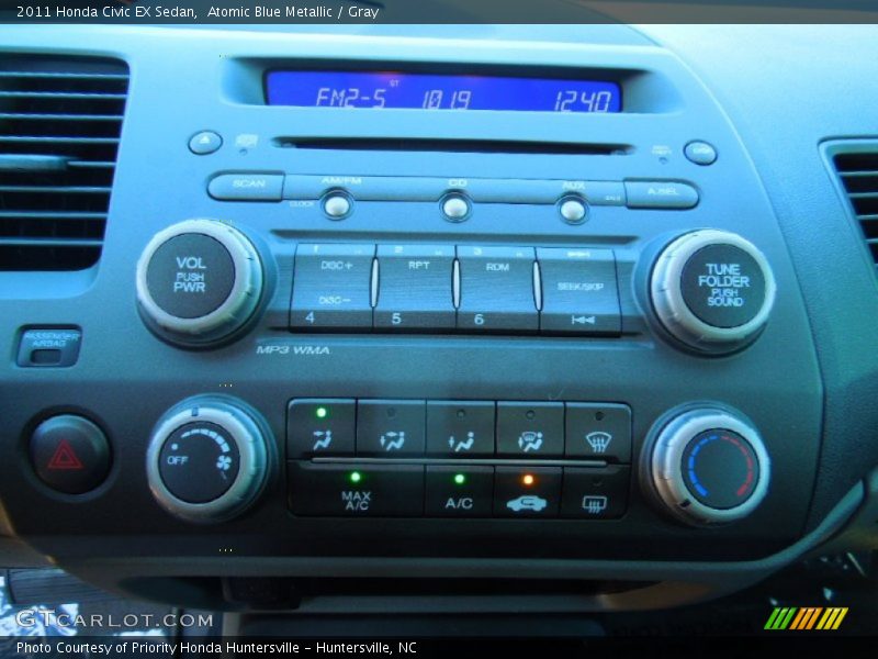 Atomic Blue Metallic / Gray 2011 Honda Civic EX Sedan