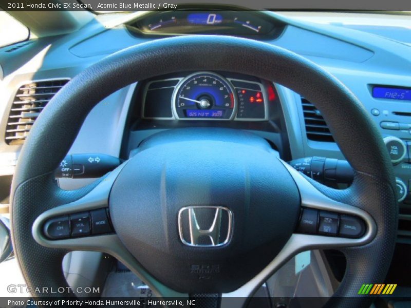 Atomic Blue Metallic / Gray 2011 Honda Civic EX Sedan