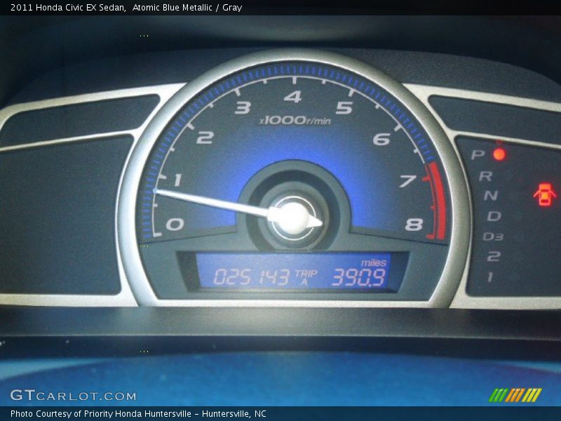 Atomic Blue Metallic / Gray 2011 Honda Civic EX Sedan