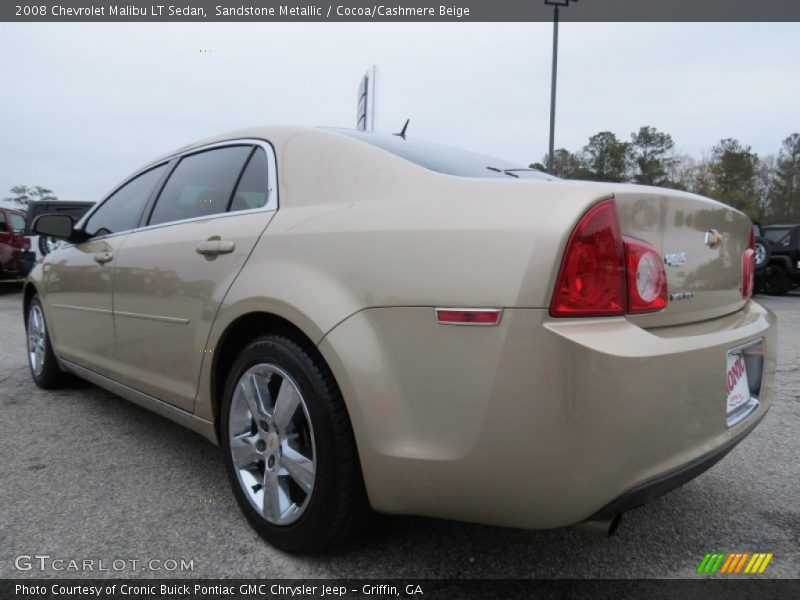 Sandstone Metallic / Cocoa/Cashmere Beige 2008 Chevrolet Malibu LT Sedan