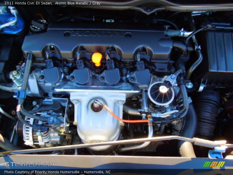 Atomic Blue Metallic / Gray 2011 Honda Civic EX Sedan