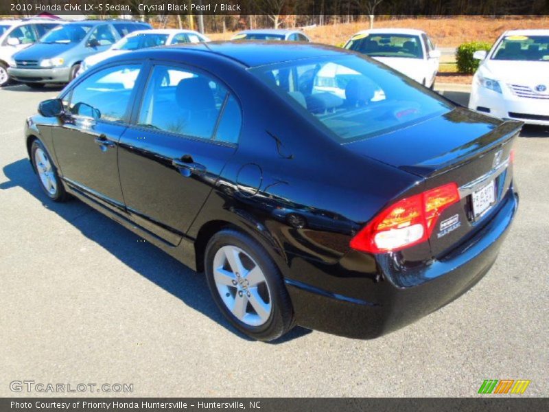 Crystal Black Pearl / Black 2010 Honda Civic LX-S Sedan