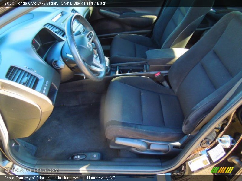 Crystal Black Pearl / Black 2010 Honda Civic LX-S Sedan