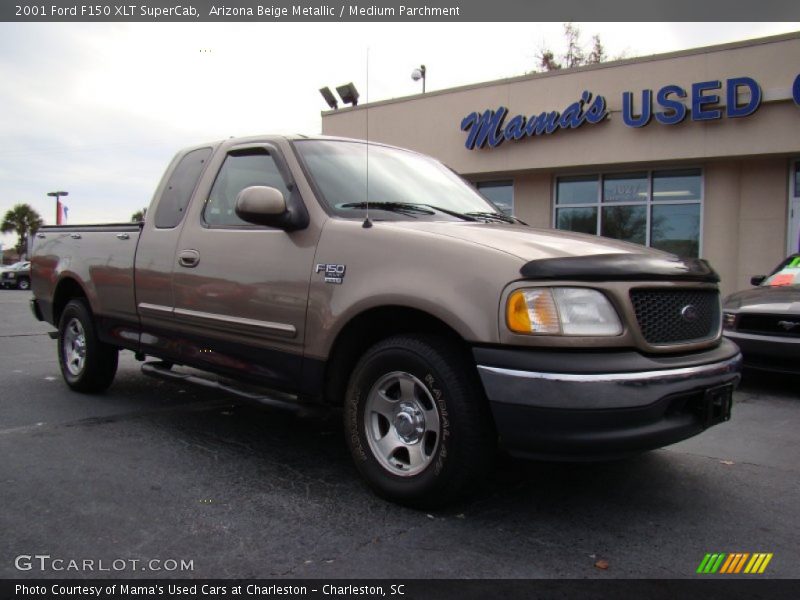 Arizona Beige Metallic / Medium Parchment 2001 Ford F150 XLT SuperCab