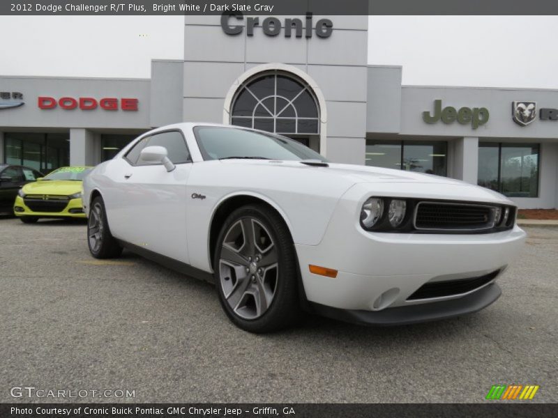 Bright White / Dark Slate Gray 2012 Dodge Challenger R/T Plus