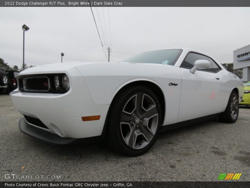 Bright White / Dark Slate Gray 2012 Dodge Challenger R/T Plus