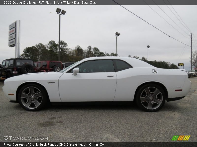 Bright White / Dark Slate Gray 2012 Dodge Challenger R/T Plus