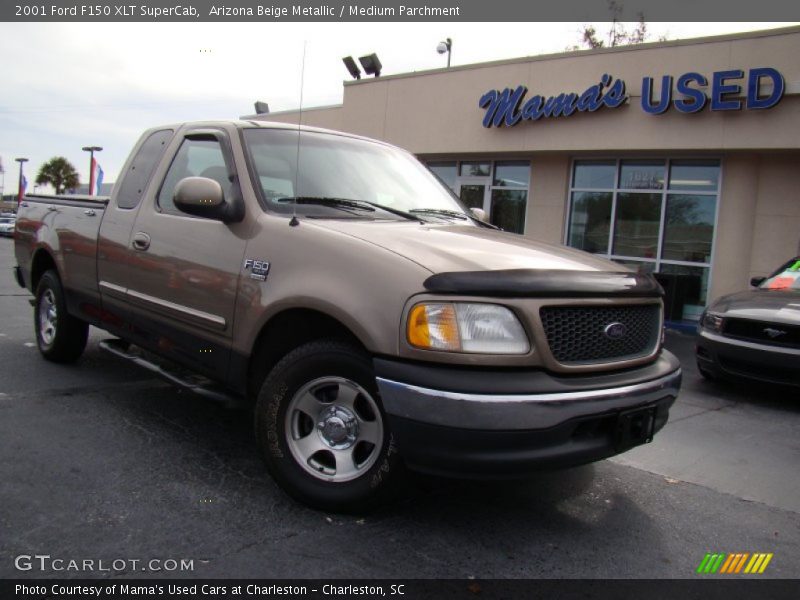Arizona Beige Metallic / Medium Parchment 2001 Ford F150 XLT SuperCab