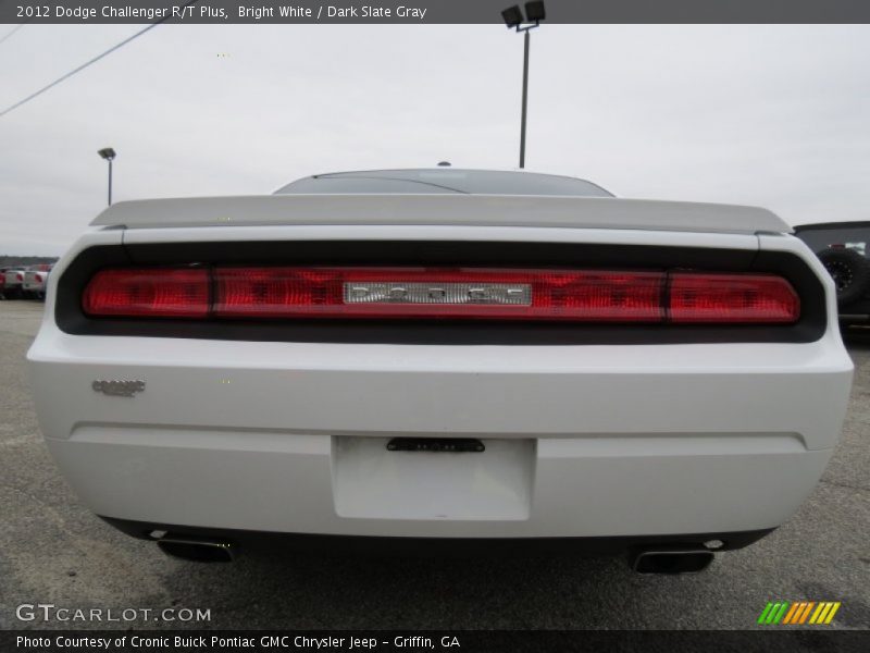 Bright White / Dark Slate Gray 2012 Dodge Challenger R/T Plus