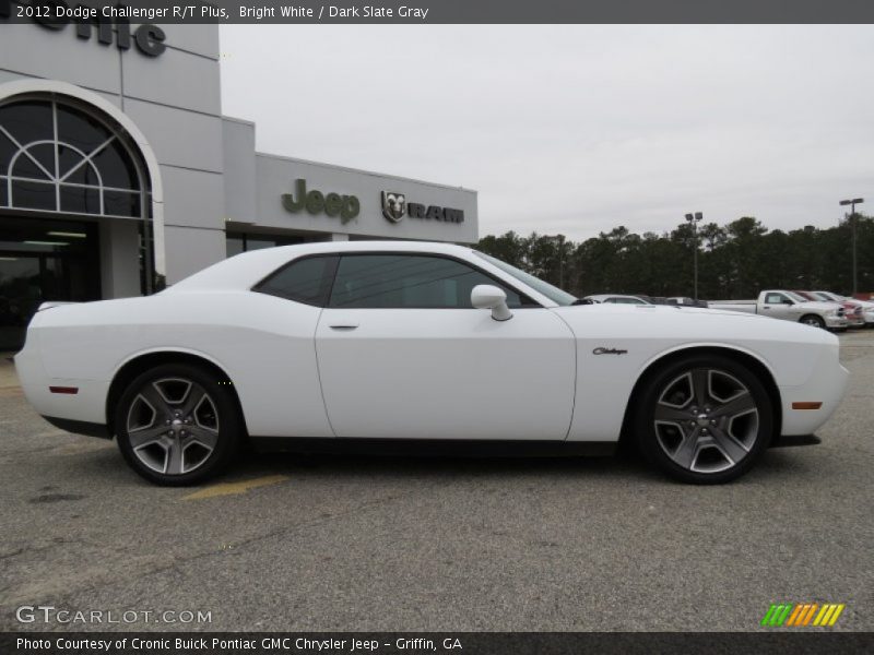 Bright White / Dark Slate Gray 2012 Dodge Challenger R/T Plus