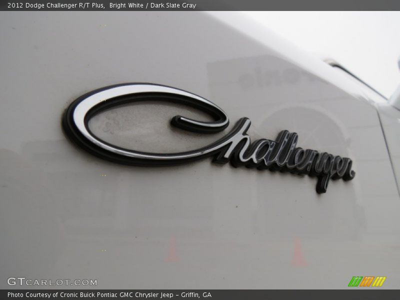 Bright White / Dark Slate Gray 2012 Dodge Challenger R/T Plus