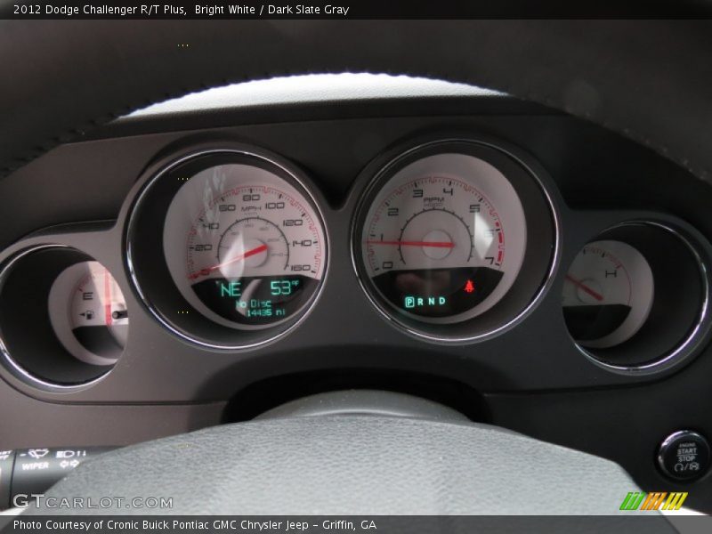 Bright White / Dark Slate Gray 2012 Dodge Challenger R/T Plus
