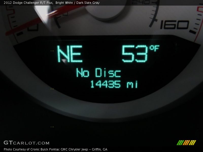 Bright White / Dark Slate Gray 2012 Dodge Challenger R/T Plus