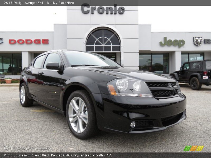 Black / Black/Red 2013 Dodge Avenger SXT