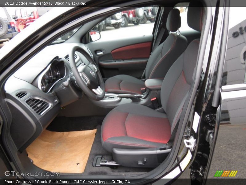  2013 Avenger SXT Black/Red Interior