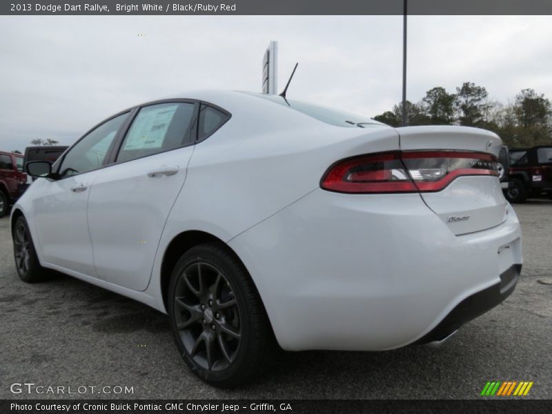 Bright White / Black/Ruby Red 2013 Dodge Dart Rallye