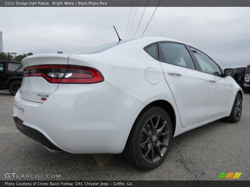 Bright White / Black/Ruby Red 2013 Dodge Dart Rallye