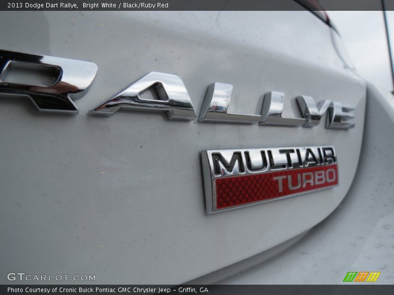 Bright White / Black/Ruby Red 2013 Dodge Dart Rallye