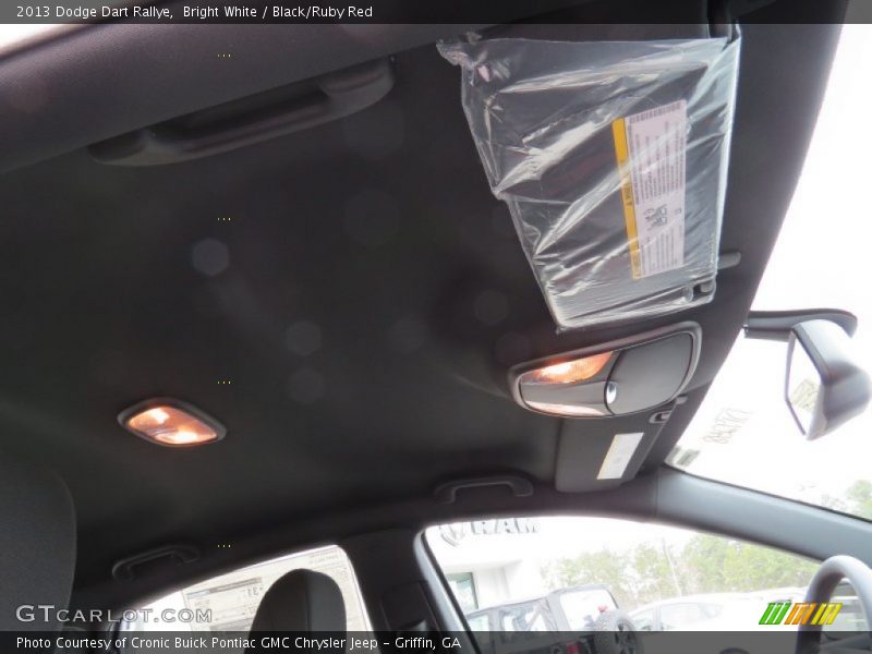 Bright White / Black/Ruby Red 2013 Dodge Dart Rallye