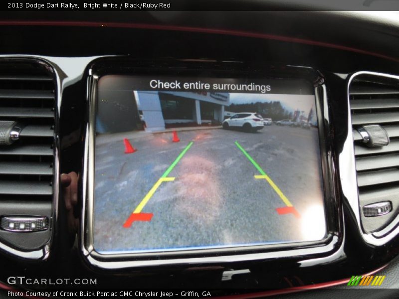 Bright White / Black/Ruby Red 2013 Dodge Dart Rallye