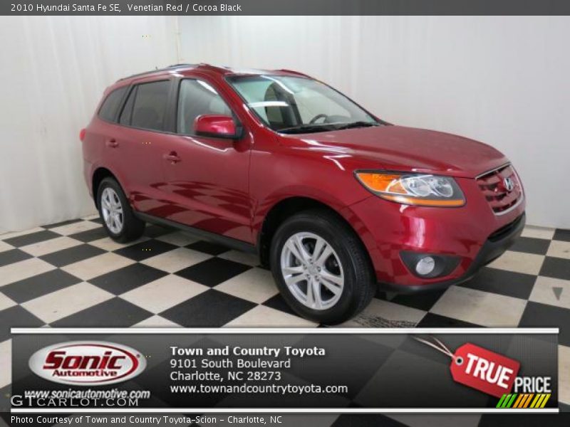 Venetian Red / Cocoa Black 2010 Hyundai Santa Fe SE