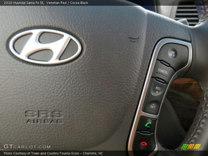 Venetian Red / Cocoa Black 2010 Hyundai Santa Fe SE
