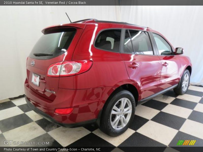 Venetian Red / Cocoa Black 2010 Hyundai Santa Fe SE