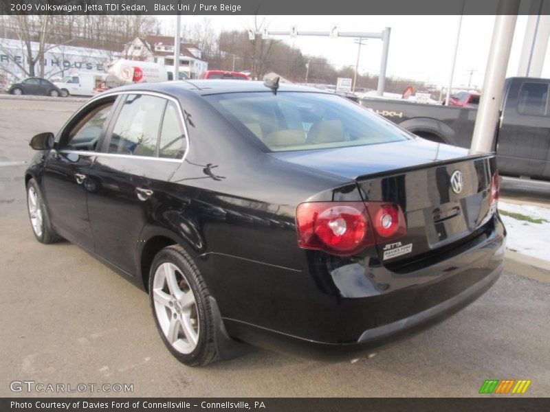 Black Uni / Pure Beige 2009 Volkswagen Jetta TDI Sedan