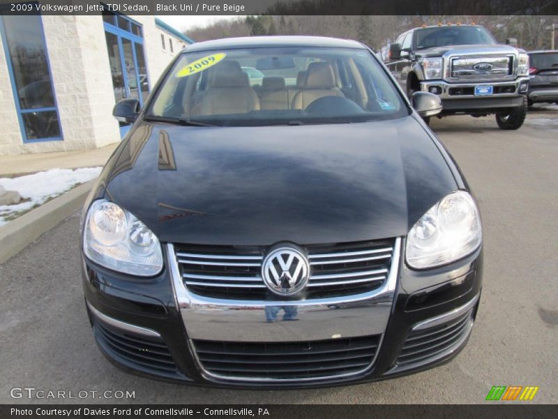 Black Uni / Pure Beige 2009 Volkswagen Jetta TDI Sedan