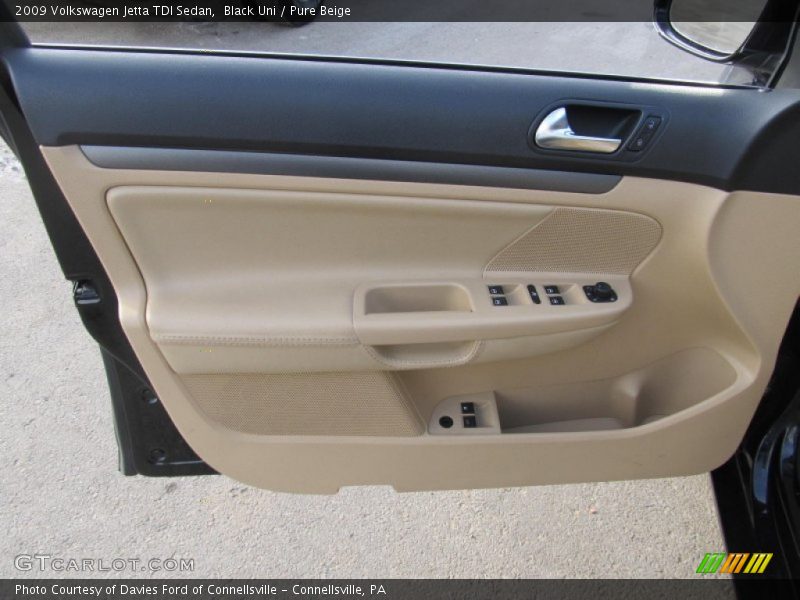Black Uni / Pure Beige 2009 Volkswagen Jetta TDI Sedan