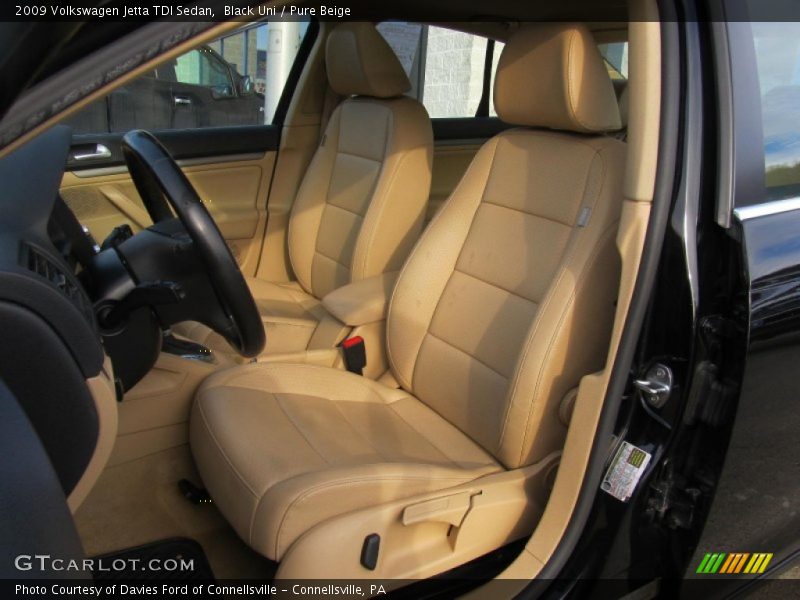 Black Uni / Pure Beige 2009 Volkswagen Jetta TDI Sedan