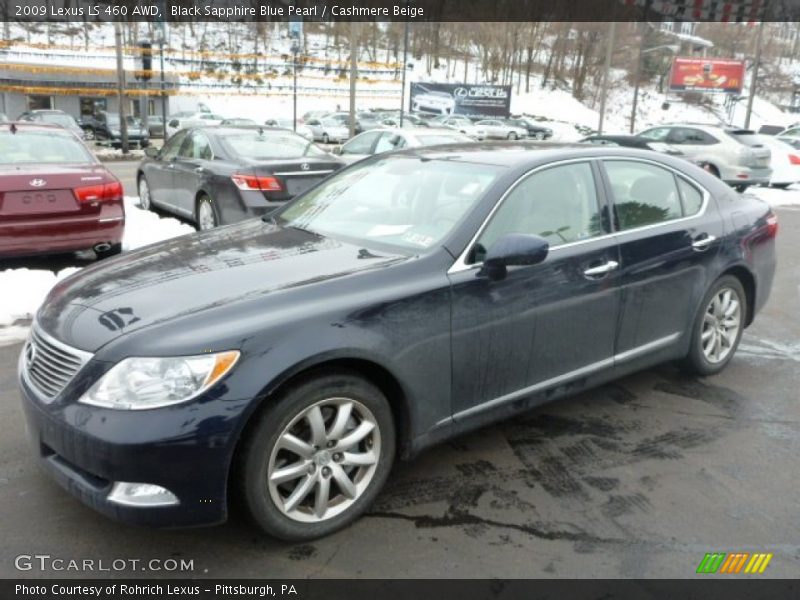 Black Sapphire Blue Pearl / Cashmere Beige 2009 Lexus LS 460 AWD