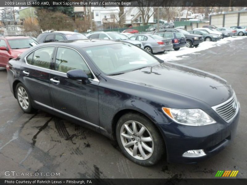 Black Sapphire Blue Pearl / Cashmere Beige 2009 Lexus LS 460 AWD