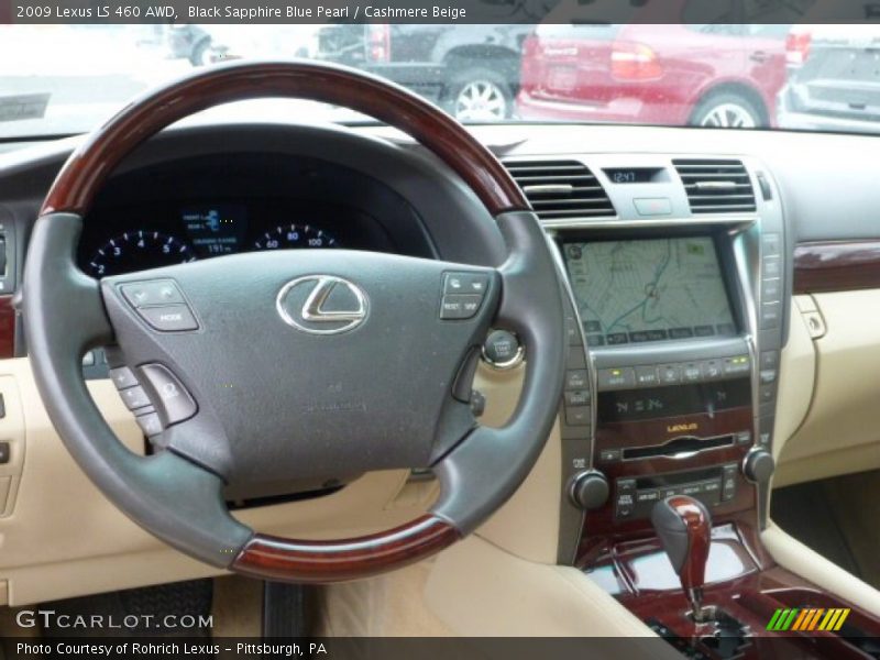 Black Sapphire Blue Pearl / Cashmere Beige 2009 Lexus LS 460 AWD