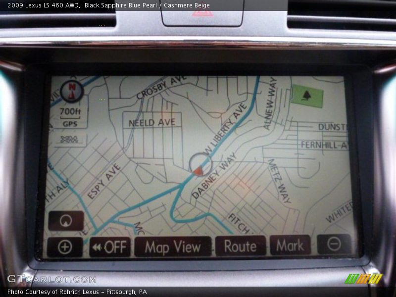 Black Sapphire Blue Pearl / Cashmere Beige 2009 Lexus LS 460 AWD