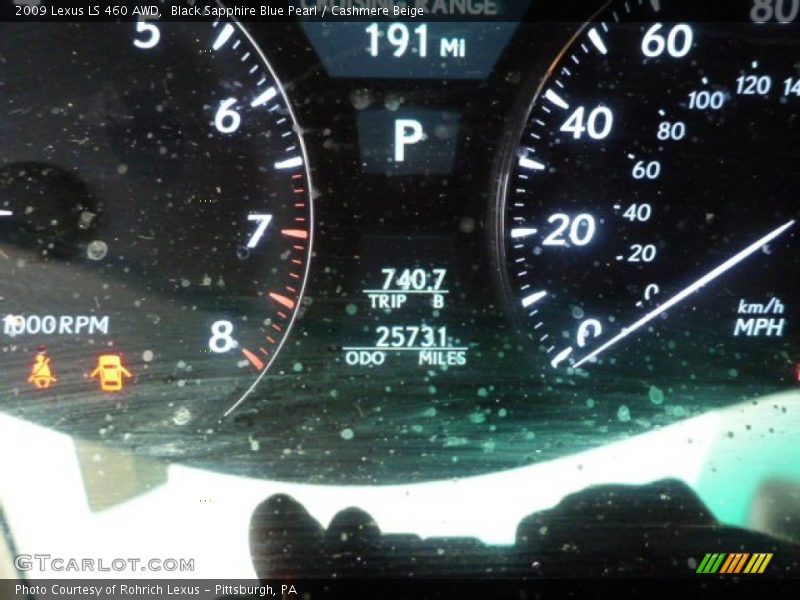 Black Sapphire Blue Pearl / Cashmere Beige 2009 Lexus LS 460 AWD