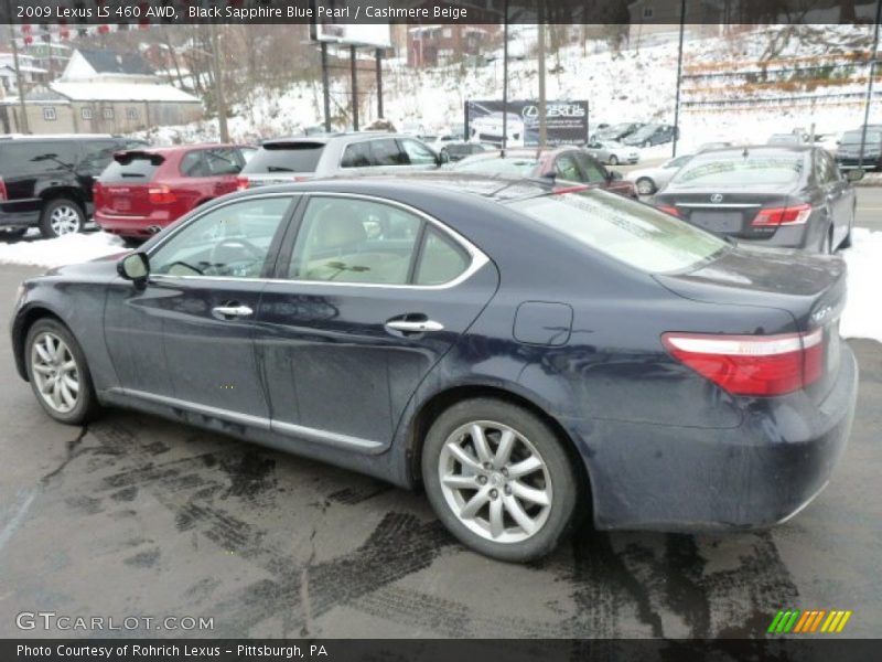 Black Sapphire Blue Pearl / Cashmere Beige 2009 Lexus LS 460 AWD