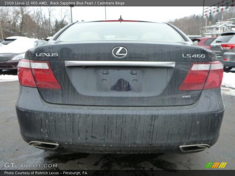 Black Sapphire Blue Pearl / Cashmere Beige 2009 Lexus LS 460 AWD